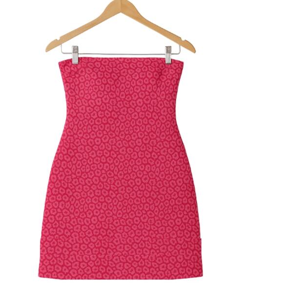 Miscreants Cupid Dress Pink Leopard Lace – NWOT Size US 6 - Picture 3 of 4